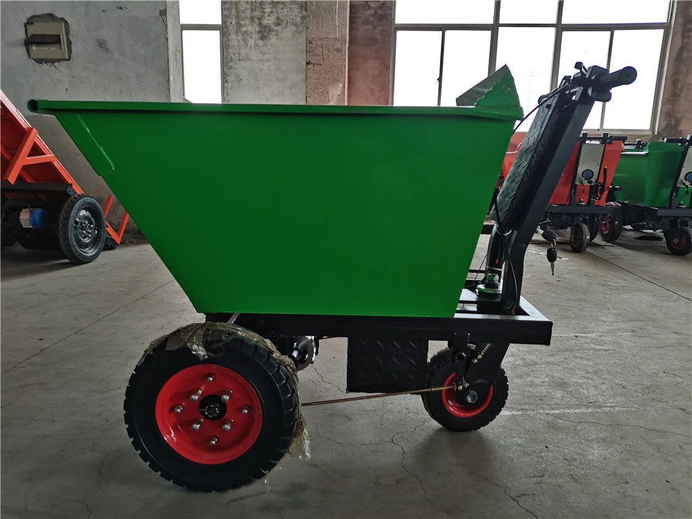 Site Engineering Hand - Propelled Electric Dump Bucket Three - Wheel Electric Drum Trolley