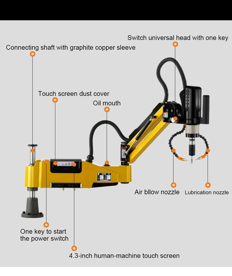 Easy Operation Torsion Protection Professional Servo Motor Drive Tapping Machine